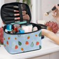 thumbnail image 5 of HELLHERO Strawberry Garden Portable Makeup Cosmetic Bag Organizer with Brush Slots Portable Makeup Case Travel Make Up Organizer Wide Open Portable Pouch Adult, 5 of 6