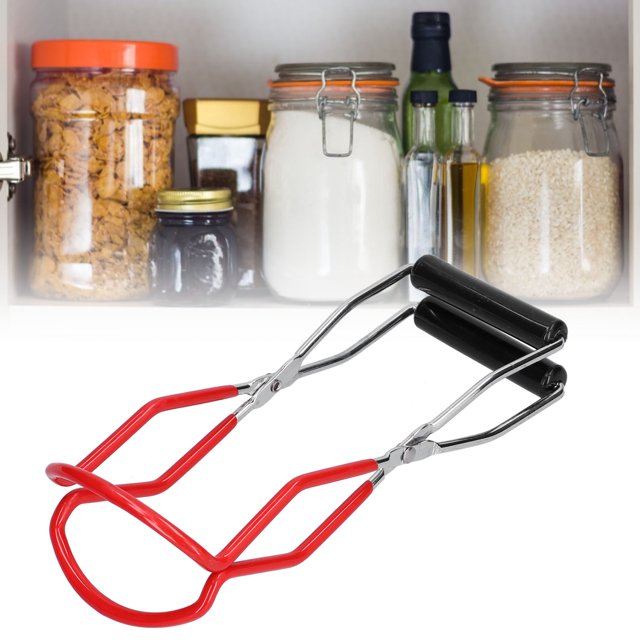 Canning Jar Lifter, Home Canning Non Slip Clip Can Clamp Supplies Include Jar Lifter Tongs with Grips and Wide Mouth Funnel