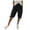 Black #5, variant on Cargo Shorts Womens Drawstring Baggy Bermuda Shorts Summer 2026 Knee Length Casual Capris Elastic High Waisted Plus Size Short with Pockets Blue M