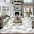 thumbnail image 3 of 5'x8' Area Rugs, Pineapple Indoor Outdoor Area Rug for Living Room Bedroom, Grey Summer Tropical Fruit Minimalist Texture Washable Bathroom Rugs Kitchen Floor Carpet Mats Home Decor Aesthetic, 3 of 8