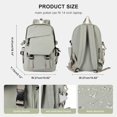 thumbnail image 2 of 15.6 Inch Lightweight Laptop Backpack for Students, Waterproof School Bag for College & Travel, Ideal Gift for Friends and Family, Gray Green, 2 of 6