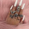 thumbnail image 2 of -Style Bagua Leaf Ring and Flower Chain Joint Ring Set - Unique Fashionable Accessories for, 2 of 8