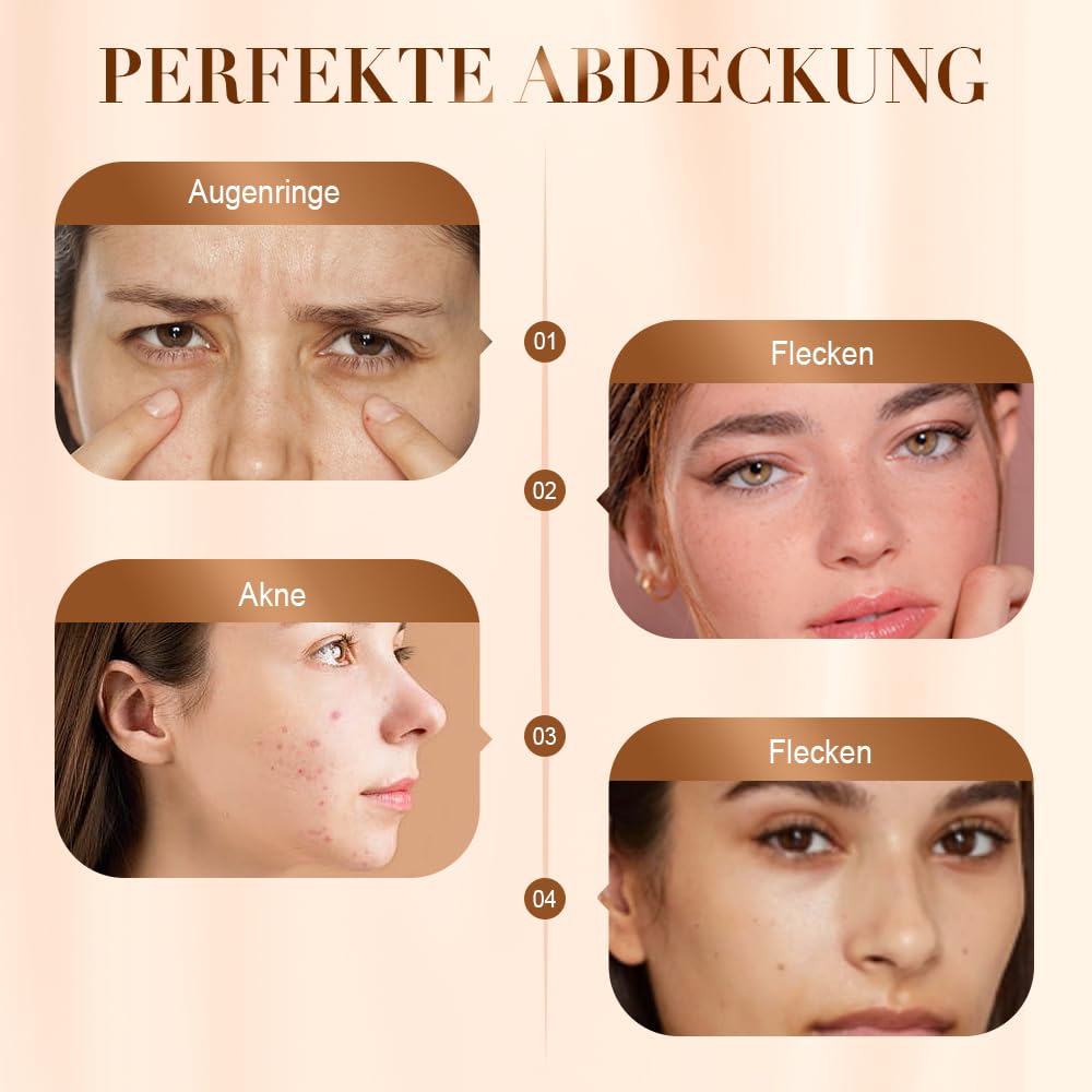 Color Changing Foundation for Mature Skin – Lightweight Liquid Foundation & Concealer, Tone-Adapting Formula for All Skin Types, Hydrating, Long-Lasting (2PCS)