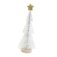 thumbnail image 4 of Mini árbol de Navidad artificial con nieve de 25 cm con base de madera, decoración navideña para mesa, fiestas, Año Nuevo y Navidad., 4 of 8