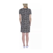 ELLEN TRACY Ladies Pima Cotton Dress (Triumph Gray Animal Print, Small)