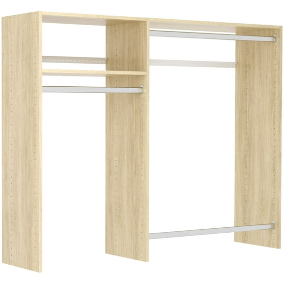 The Stow OK0348-MJ 3-5 ft. Wide Basic Hanging Closet Kit, Honey Blonde