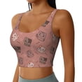 thumbnail image 2 of Sports Bras For Women Workout Tank Tops, Cute Cartoon Q Version Cat Running Vest With Removable Cups, 2 of 2