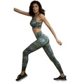 thumbnail image 2 of Women's Aminal Pinted Activewear Leggings - Tiger Print - Black/ Green, S, 2 of 4
