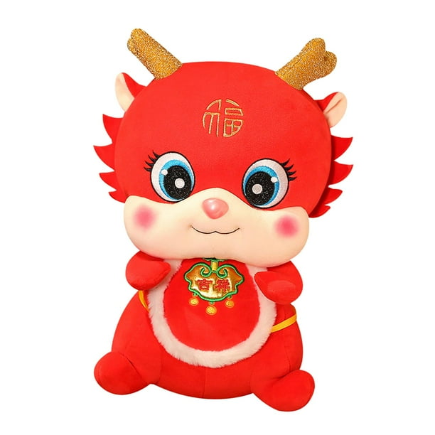 Muneco de dragon de ano Nuevo Chino cama de juguete de felpa sofa ligero creativo figuras de animales rellenas adorno para dormitorio Festival de mayimx Juguetes de peluche Walmart en linea