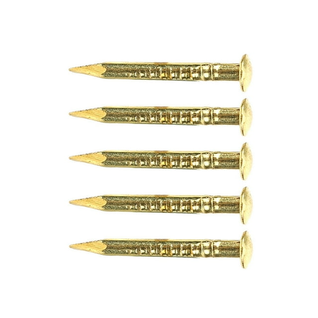 Clavos de Latón Dorados, 100 piezas Clavo de Cabeza redonda Muebles de Latón Cabeza Grande Accesorios de 20 mm 10 mm 15 mm 18 mm 22 mm 15 mm longitud den clavo plano redondo