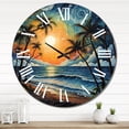 thumbnail image 3 of Designart "Beach Tropical Vibes Painting I" Beach Oversized Wall Clock, 3 of 5