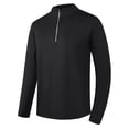 thumbnail image 2 of AherBiu Chandails à Col Roulé pour Hommes Manches Longues Légers Ajustés Secs Ajustés Fermeture à Glissière 1/4 Tee Tops Automne Athlétique Chandail, 2 of 9
