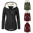 thumbnail image 4 of Baikeli Warm Winter Coats for Women Fashion Parka Jacket Plush Collar Hooded Outwear Fleece Chunky Thicken Puffer Coat, 4 of 5