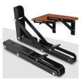 thumbnail image 3 of 2PCS 8-20 Inch Black Triangle Folding Angle Bracket Heavy Support Adjustable Wall Shelves Mounted Table Shelves Home Hardware, 3 of 7