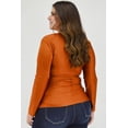thumbnail image 3 of Blusa escote barco Roman Fashion, 1852 (Cafe) cafe 40 Roman Fashion BL-GR-1852-TABACO, 3 of 7
