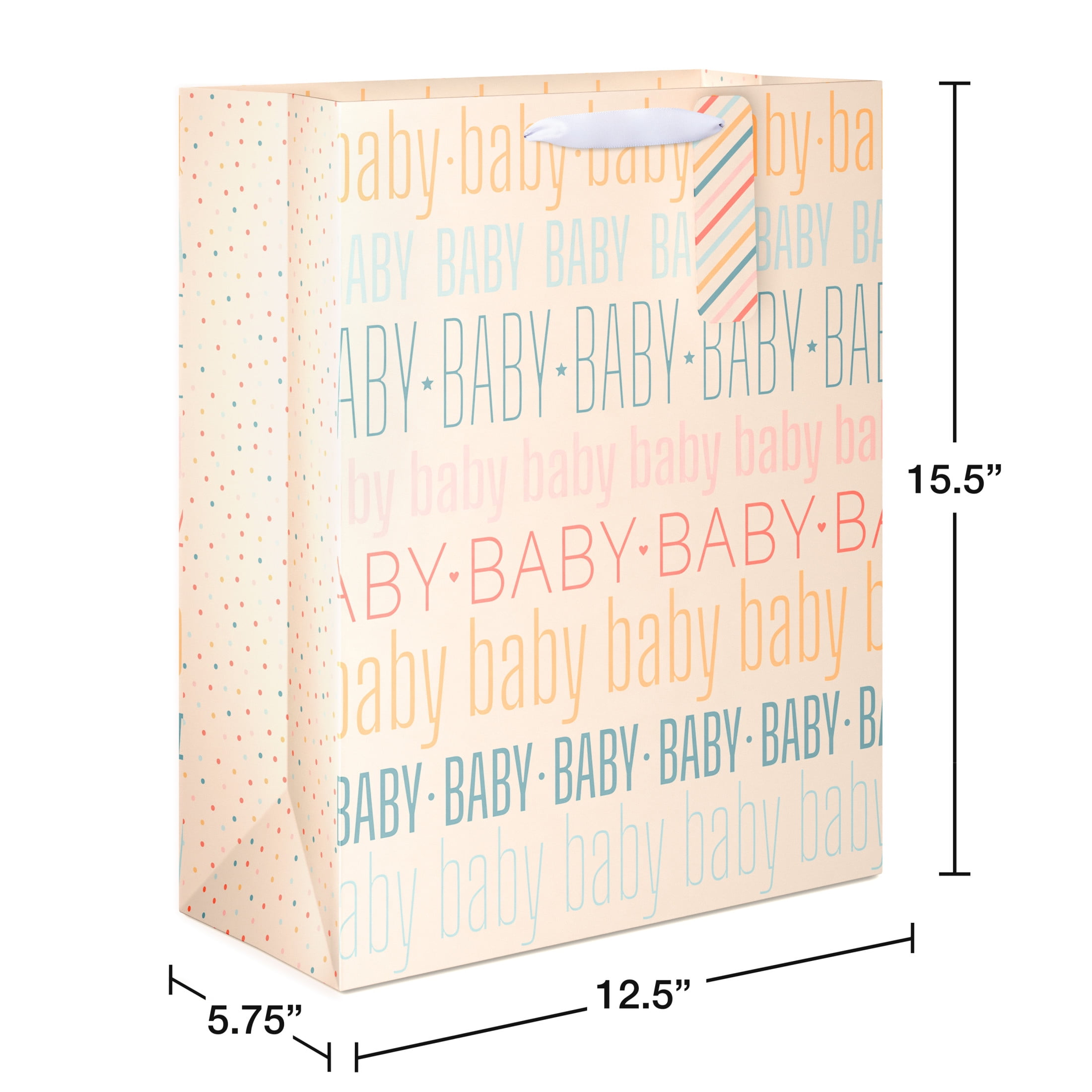 American Greetings Extra Large Baby Shower Gift Bag , Multi-Color (1-Count)