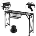 thumbnail image 6 of Over Sink Shelf with Pull Out Drawer, Expandable Black Metal Kitchen Over The Sink Shelf Rack, Bathroom Storage Shelf Riser with Scrollwork Design, 6 of 8