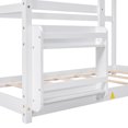 thumbnail image 6 of Miniyam Wood Twin Size Floor Bed with Shelf for Kids, Roof Designed, White, 6 of 7