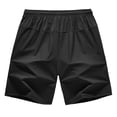 thumbnail image 3 of Men's Running Shorts Ice Silk Quick-Dry Athletic Work Shorts with Elastic Waist Drawstring and Loose Fit Short Summer Casual Style Black S, 3 of 3
