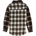 thumbnail image 2 of JUST POLLY Womens Plaid Polar Fleece Jacket, Brown, Juniors, X-Small, 2 of 2