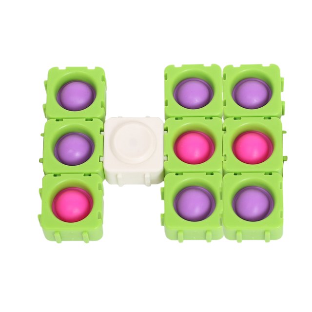 Bloques De Construcción De Burbujas De Prensa, Juguete Giroscópico, Juguetes Educativos Para Autismo, Necesidades Especiales, Aliviador De Estrés, Juguetes De Descompresión De Silicona Para Niños Methold FN007393-01