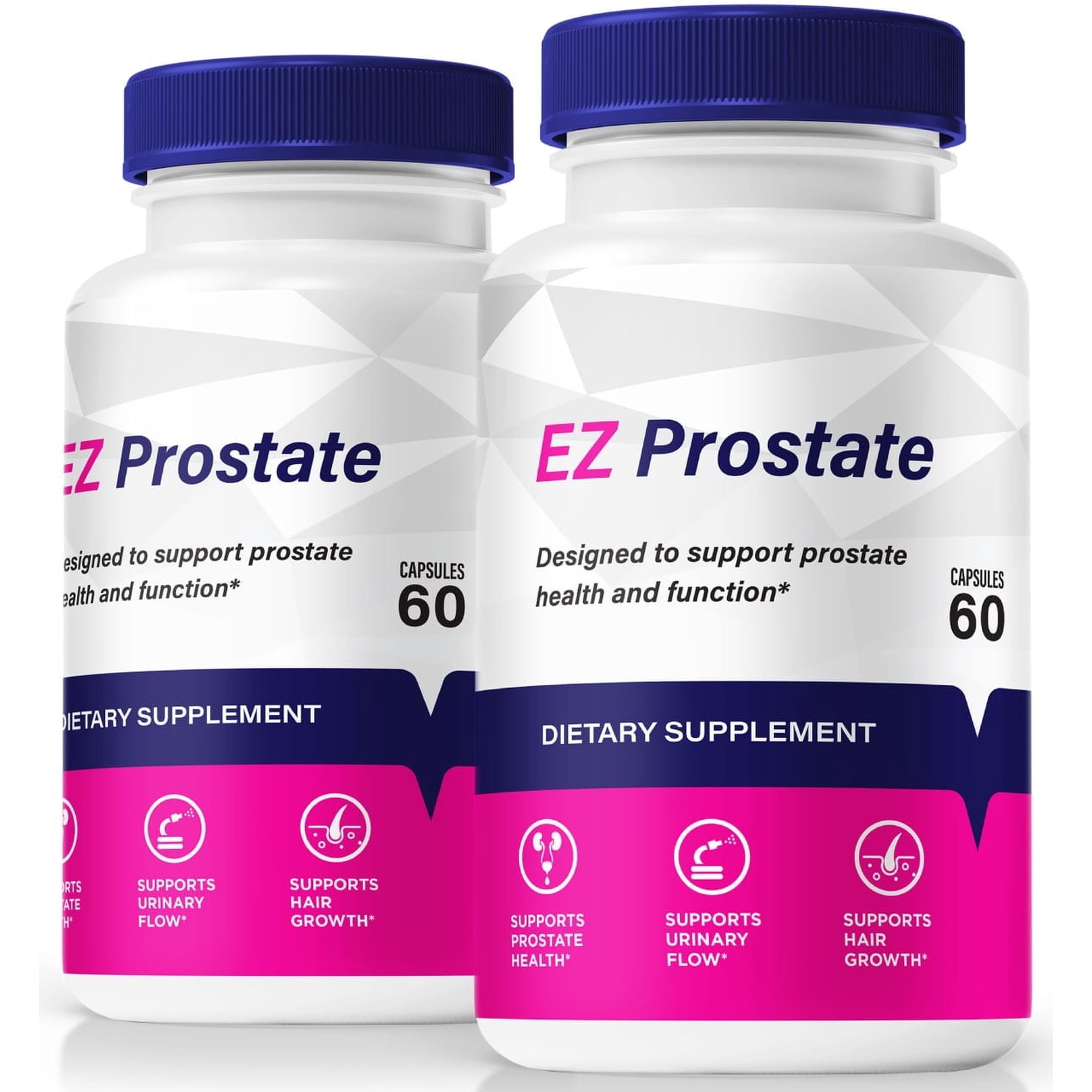 (2 Pack) EZ Prostate Pills, Official Formula For Prostate Health, E Z Capsules, All Natural Support For Energy, Control and Overall Wellness, 500mg Vitamins (120 Capsules)