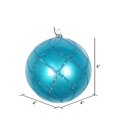 thumbnail image 3 of Vickerman MT198012D Ornement en Filet Pailleté Turquoise 4 Po. - 3 par Sac, 3 of 3
