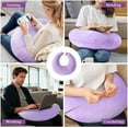 thumbnail image 3 of Topchances Compact Gaming Reading Pillows, Ergonomic Arm Support Pillow for Working, Crocheting, Reading, Breastfeeding (Light Purple), 3 of 19