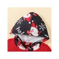 thumbnail image 4 of Qiylii 2 Pieces Kids Girls Boys Christmas Clothes Set, Cartoon Patterns Long Sleeve Hooded Tops Sweatshirt with Pocket+ Long Pants, 1-4 Years, 4 of 9