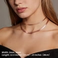 thumbnail image 6 of FindChic 2pcs Rose Gold Plated Necklaces for Women Layered Herringbone Choker Snake Chain Birthday Christmas Stocking Stuffer Jewelry Gifts Her Mom Wife Female Adults Age Ideas, 3mm & 5mm, 6 of 10