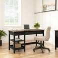 thumbnail image 3 of Bush Furniture Mayfield 54W Computer Desk with Shelves in Vintage Black and Reclaimed Pine, 3 of 12