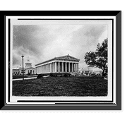 Historic Framed Print, [The Parthenon and exhibition buildings, Nashville, Tenn.], 17-7/8" x 21-7/8"