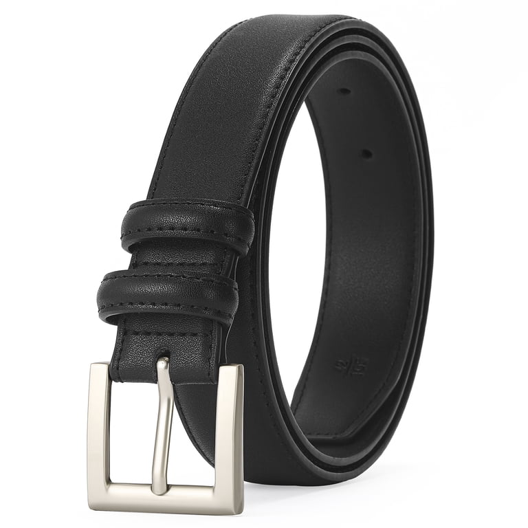 Sendefn Women's Slim Casual Leather Belt, Polished Buckle photo 3