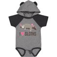 thumbnail image 3 of Inktastic I Love Sloths Girls Baby Bodysuit, 3 of 5