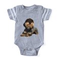 thumbnail image 1 of CafePress - FIN Wirehaired Dachshund Photo CROP Baby Football - Cute Infant Baby Football Bodysuit, 1 of 1