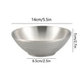 thumbnail image 3 of Zmeidao Ramen Noodle Soup Bowl, Stainless Steel Bowl for Cereal, Pasta, Salad, Fruit, Double-walled Soup Bowls Snacks Bowls, 5.51in, 3 of 6