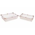 thumbnail image 1 of Benzara BM159722 Spacious Rim Trays, Gold - Set of 2, 1 of 1