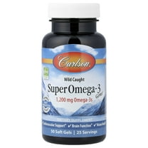 Carlson Wild Caught Super Omega-3 Gems, 50 Soft Gels