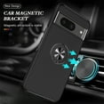 thumbnail image 2 of for Google Pixel 8 Case, 360° Rotatable Ring Holder Kickstand Dual Layer Military-Grade Drop Tested Protection Support Car Holder Mount Magnetic Absorbing Bumper Phone Case, Black, 2 of 7
