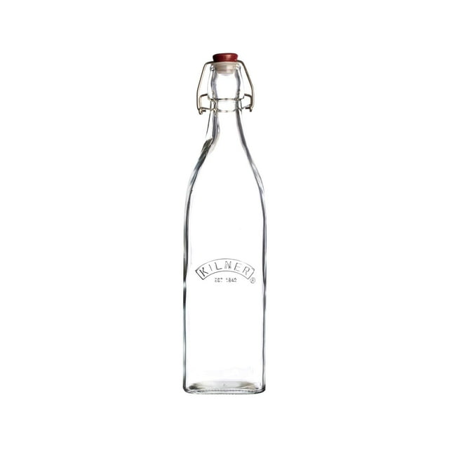 Botella Kilner con clip, tapa cuadrada, 550 ml, 28 cm de alto