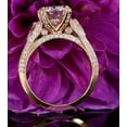 thumbnail image 2 of HeartsAndYou 4ct Round Moissanite Princess Gatsby Cocktail Engagement Ring for Women 18k Rose Gold over Silver, 2 of 9