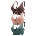 thumbnail image 3 of Livona Bras for Women - 3 Pack Sports Bra Bralettes with Support Workout Tops Wireless Bra Cami Crop Tank Tops S-XXL, 3 of 4