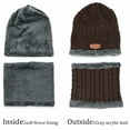 thumbnail image 6 of FADAACAI Hat Scarf Gloves Set Winter Knitted Hat Neck Driving Gloves Unisex Brown One Size Clearance！, 6 of 7
