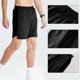 thumbnail image 2 of Mens Pantalones Cortos de Cintura Elástica con Bolsillos, Color Sólido Dibujo Casual Apretón de la Cintura Ejercicio Ventilar para el Gimnasio, 2 of 7