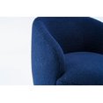 thumbnail image 6 of 360 Degree Swivel Barrel Chair, Teddy Fabric Accent Chair with Solid Metal Base, Modern Upholstered Armchair Club Chair, Leisure Chair for Living Room Bedroom Office, Blue, 6 of 7