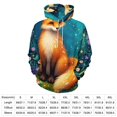thumbnail image 2 of Fox in Enchanted Garden Men's Women Vintage 3D Hooded Sweatshirt - All-Season Loose Fit Streetwear, 2 of 6