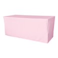 thumbnail image 1 of LA Linen TCpop-fit-96x48x30-PinkLgtP37 4.3 lbs Polyester Poplin Fitted Tablecloth, Light Pink, 1 of 1