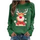thumbnail image 1 of Sudadera de manga larga con estampado de Navidad con cuello redondo para mujer, blusa informal, Tops Pompotops gfhjh9698, 1 of 4