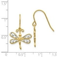 thumbnail image 3 of Auriga Fine Jewelry 14K Yellow Gold Dragonfly Dangle Earrings for Women(L- 26mm, W-16mm), 3 of 5