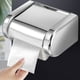 thumbnail image 4 of Portarrollos de papel higiénico de acero inoxidable, caja de almacenamiento de pañuelos impermeable, accesorios de baño, 4 of 8